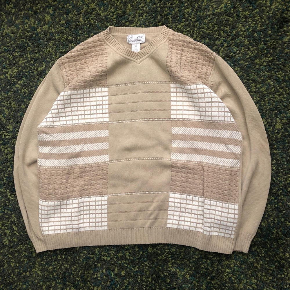Arnold Palmer Vintage Patterned V Neck Sweater (L)